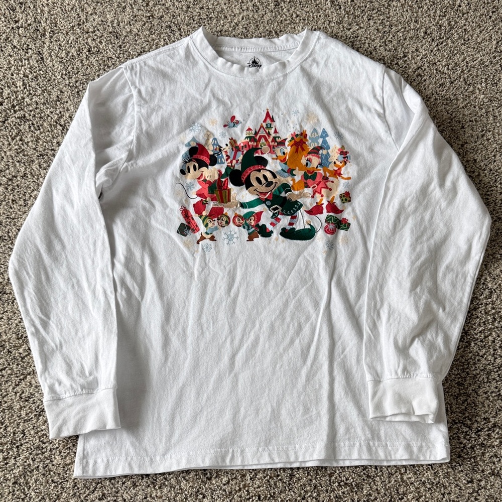 Walt Disney World Christmas Long Sleeve Tee with Characters - Small